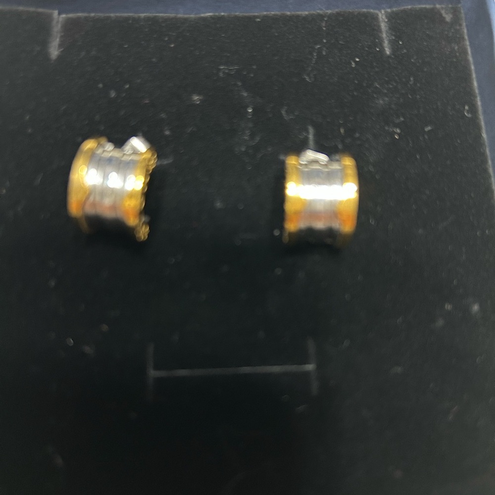 Elegant Gold and Silver Earrings